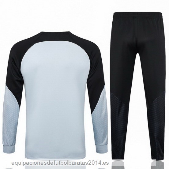 Nuevo Conjunto Completo Ropa Deportiva Con Cremallera Larga Barcelona 23/24 Gris Negro Baratas